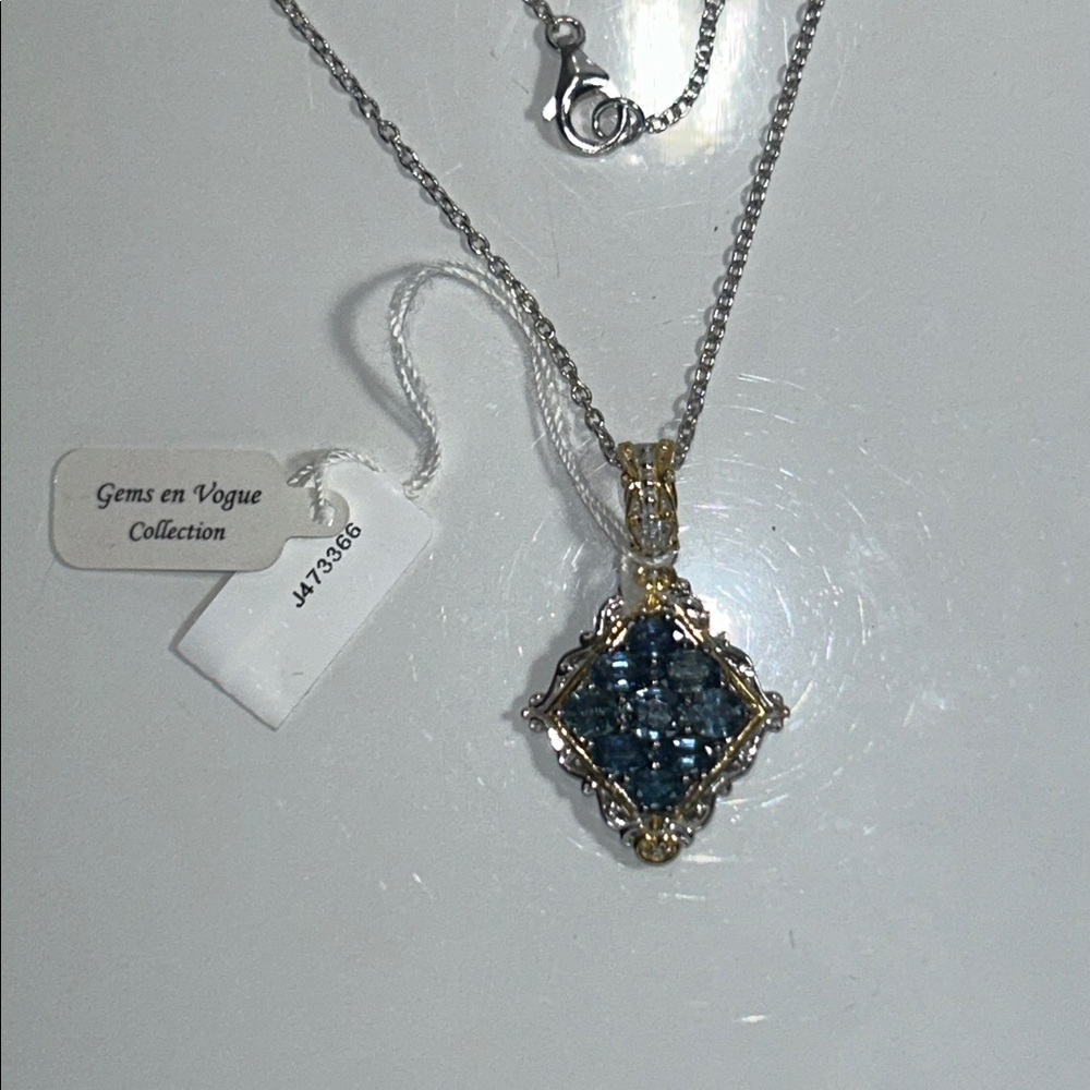 NWT Genuine Iolite Necklace By Gems En Vogue
